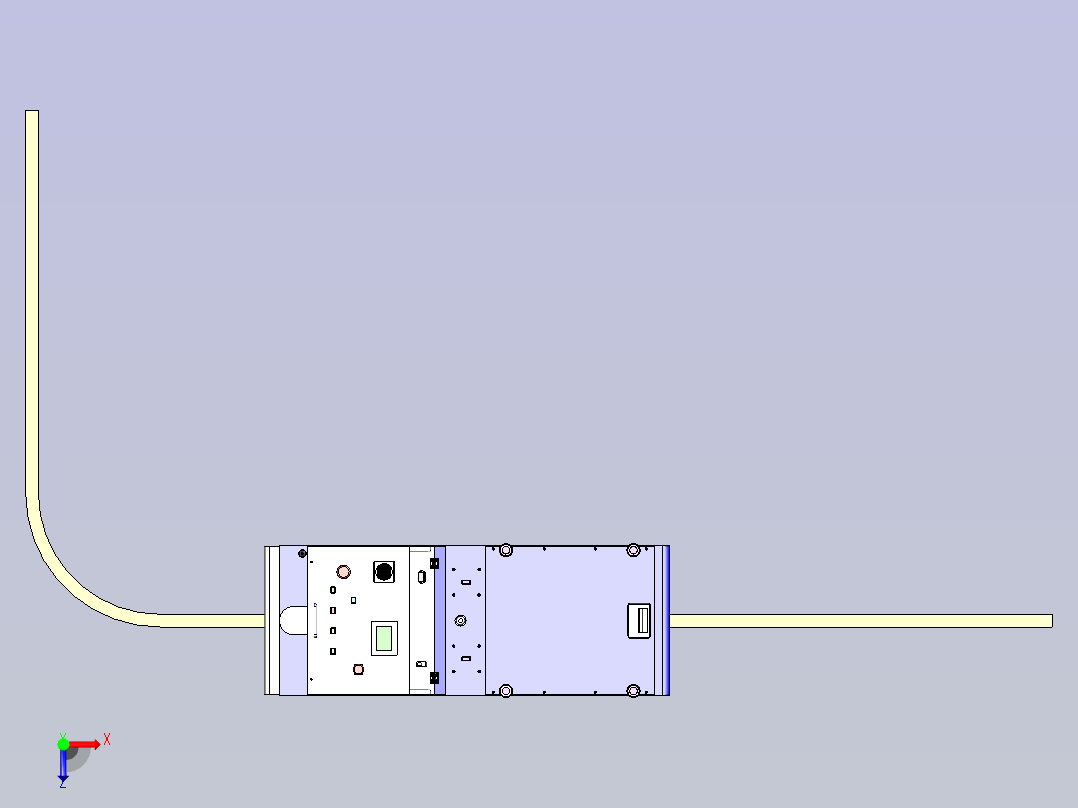 潜伏式磁导航AGV模型3D图纸俯视图