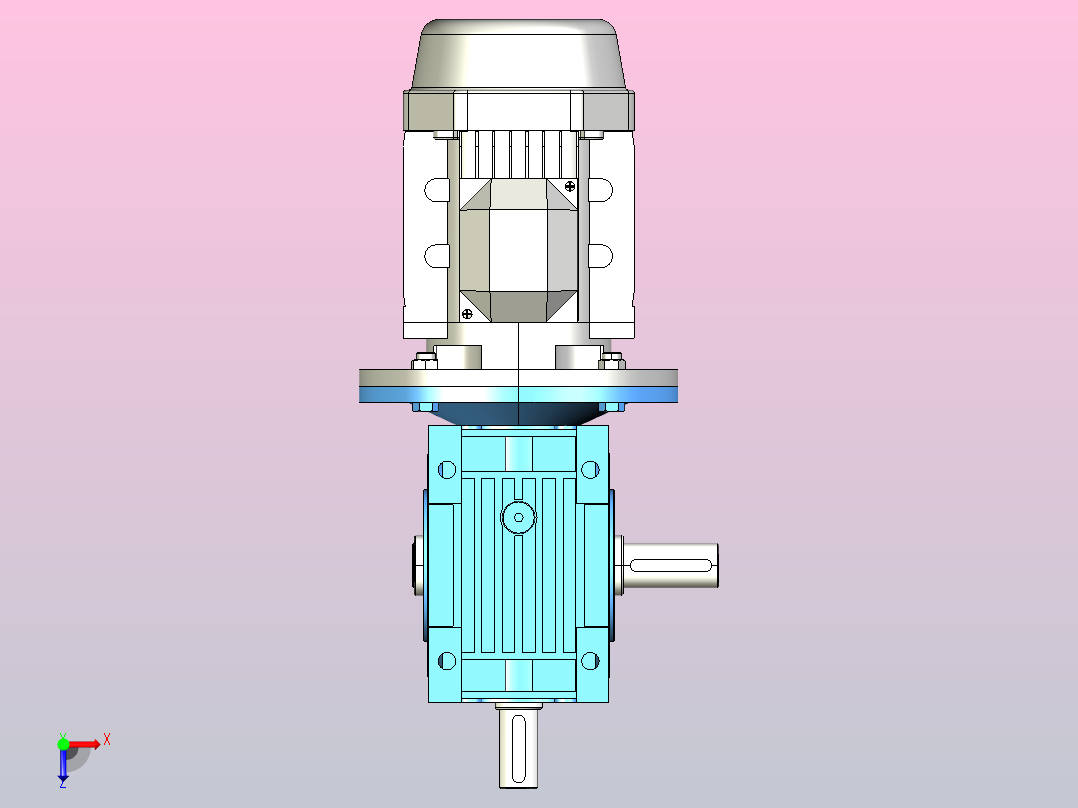 NMRV075蜗轮蜗杆减速机[RV75-E-80-0.55kW-DZ1]俯视图
