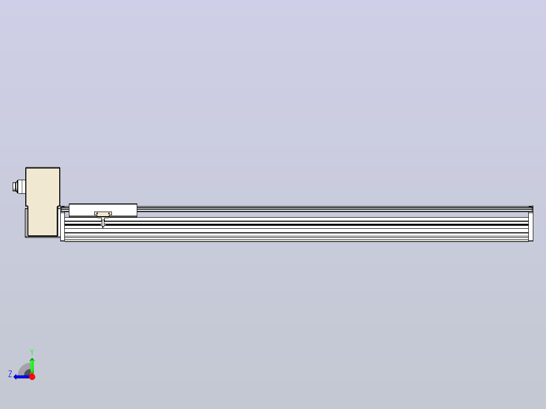 皮带直线轴半封闭可选导轨TPA-HNB-220D-176-L1200-RU-C-P1K-N3右视图