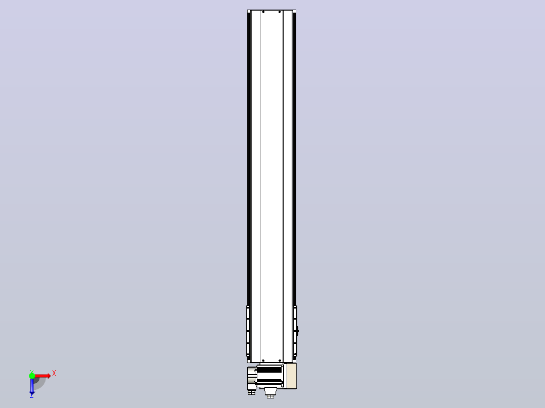 皮带直线轴半封闭可选导轨TPA-HNB-220D-176-L1200-RU-C-P1K-N3俯视图