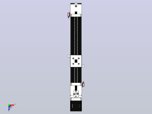 PCB上带有灵活行程和终点挡板机械限位开关的线性执行器(1)俯视缩略图