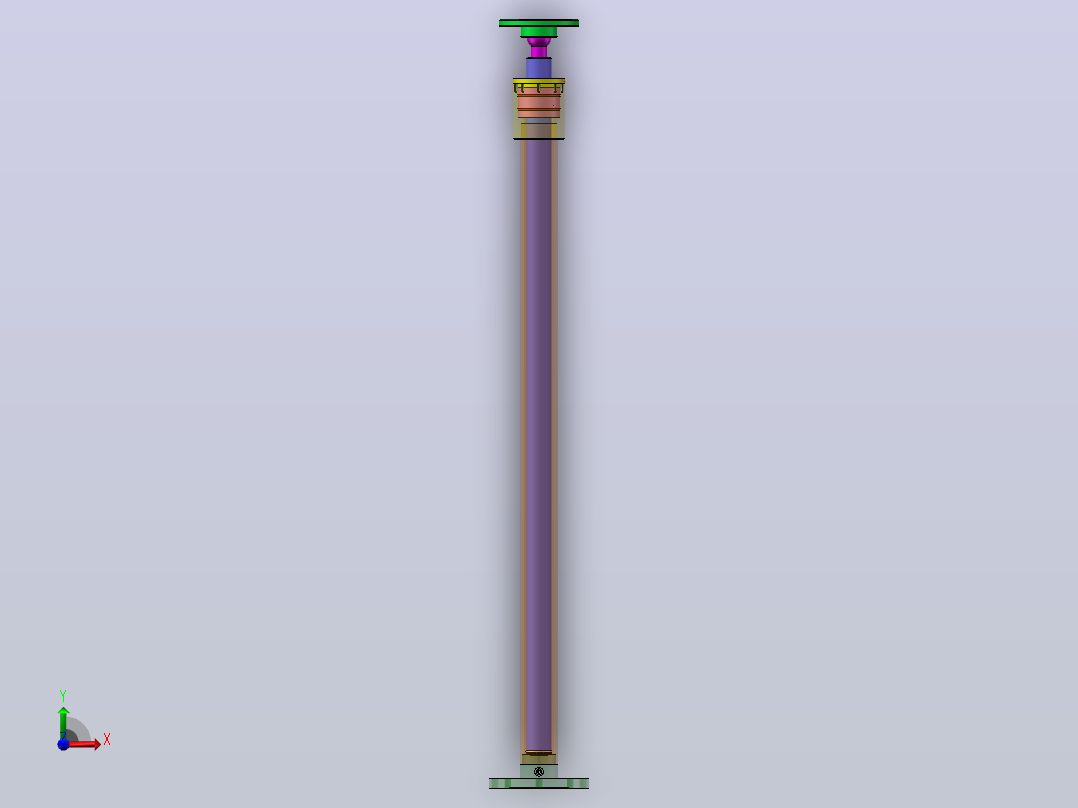 1吨液压电梯用柱塞液压缸设计（SW+CAD+说明书）前视图