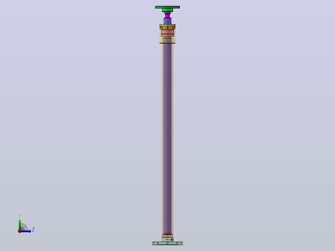 1吨液压电梯用柱塞液压缸设计（SW+CAD+说明书）左视图
