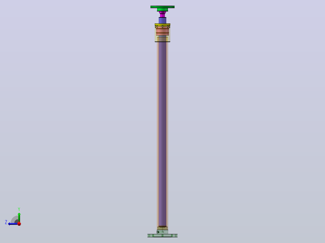 1吨液压电梯用柱塞液压缸设计（SW+CAD+说明书）右视图