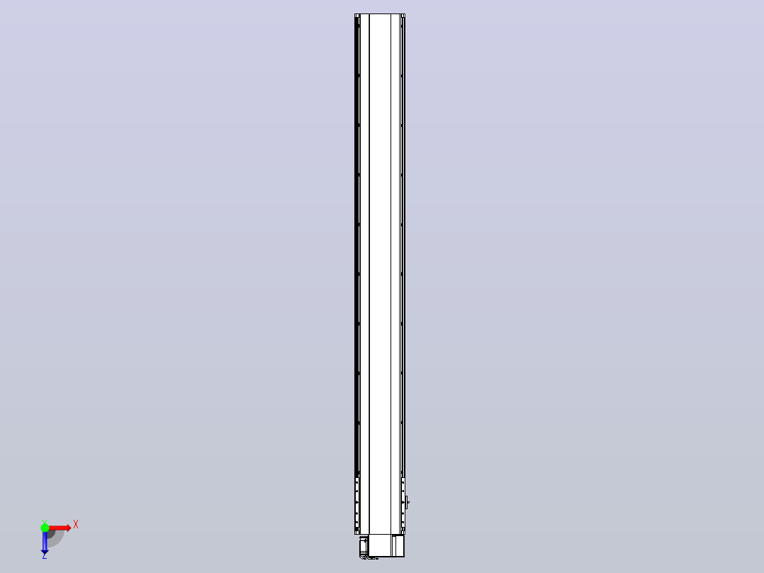 皮带直线轴半封闭可选导轨TPA-HNB-202D-140-L1750-RP-C-P75-N3俯视图