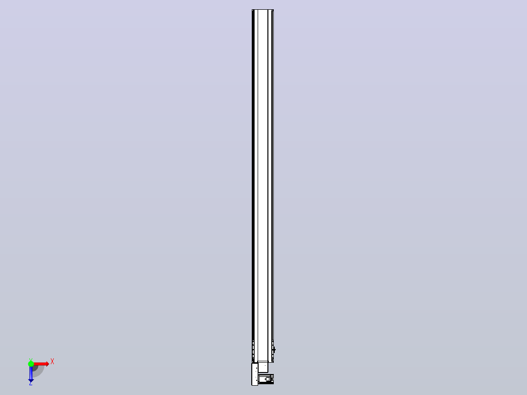 皮带直线轴半封闭可选导轨TPA-HNB-175D-140-L2600-ML-Y-P75-N3俯视图