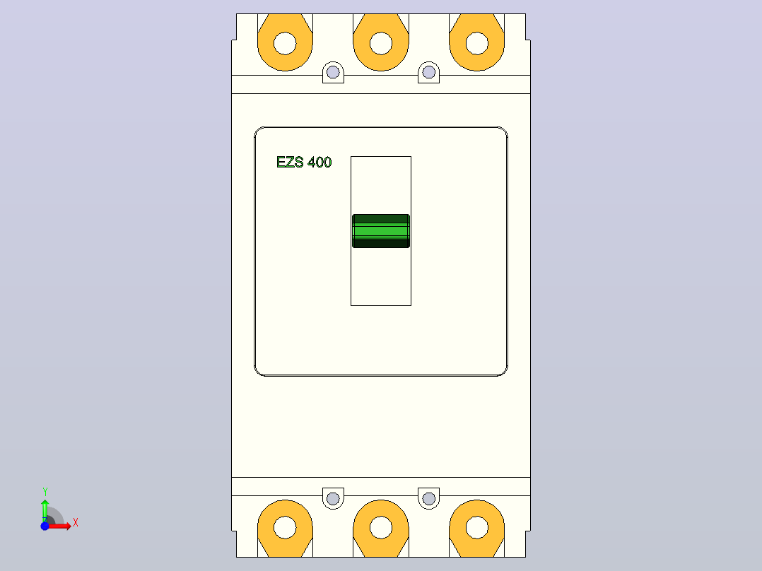 施耐德_MCCB_EZS_400_3P断路器前视图