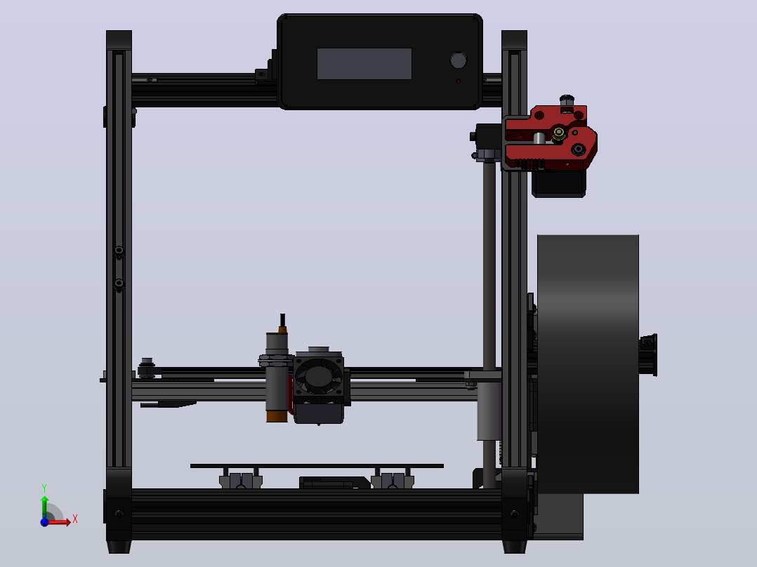 EM3 Rev1-3d打印机前视图