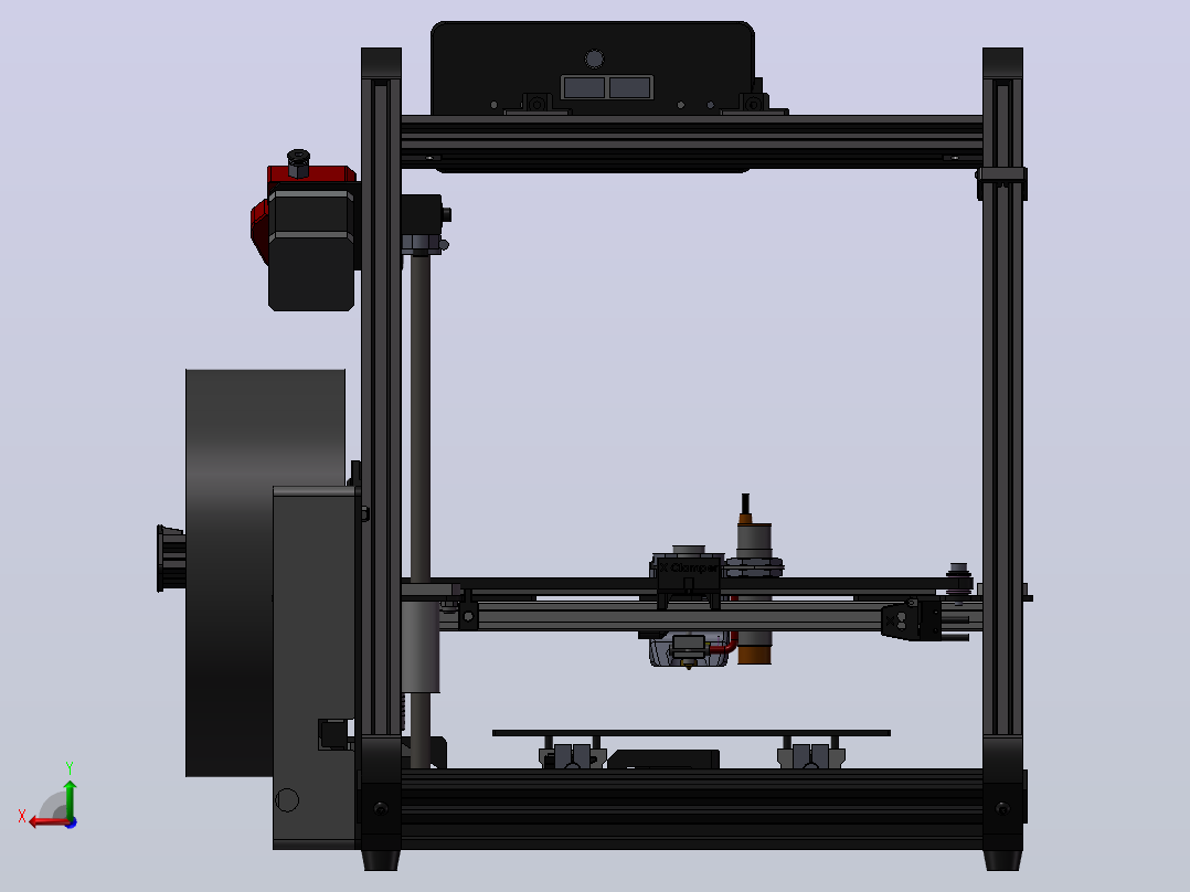 EM3 Rev1-3d打印机后视图