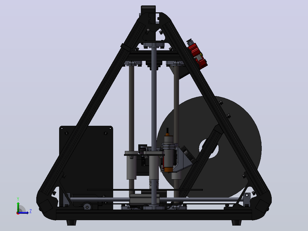 EM3 Rev1-3d打印机左视图