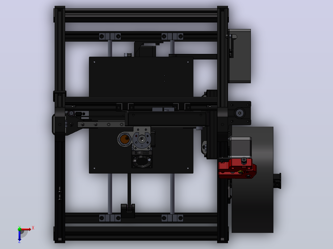 EM3 Rev1-3d打印机俯视图