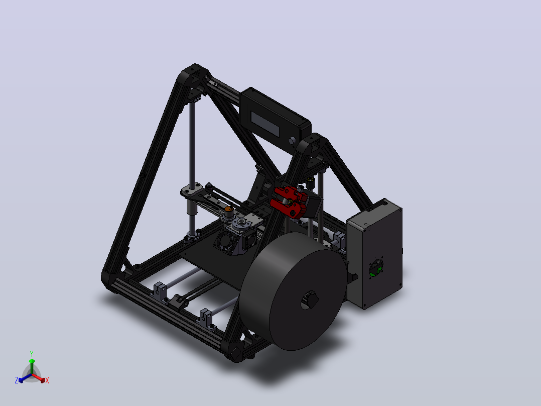 EM3 Rev1-3d打印机正等轴测图