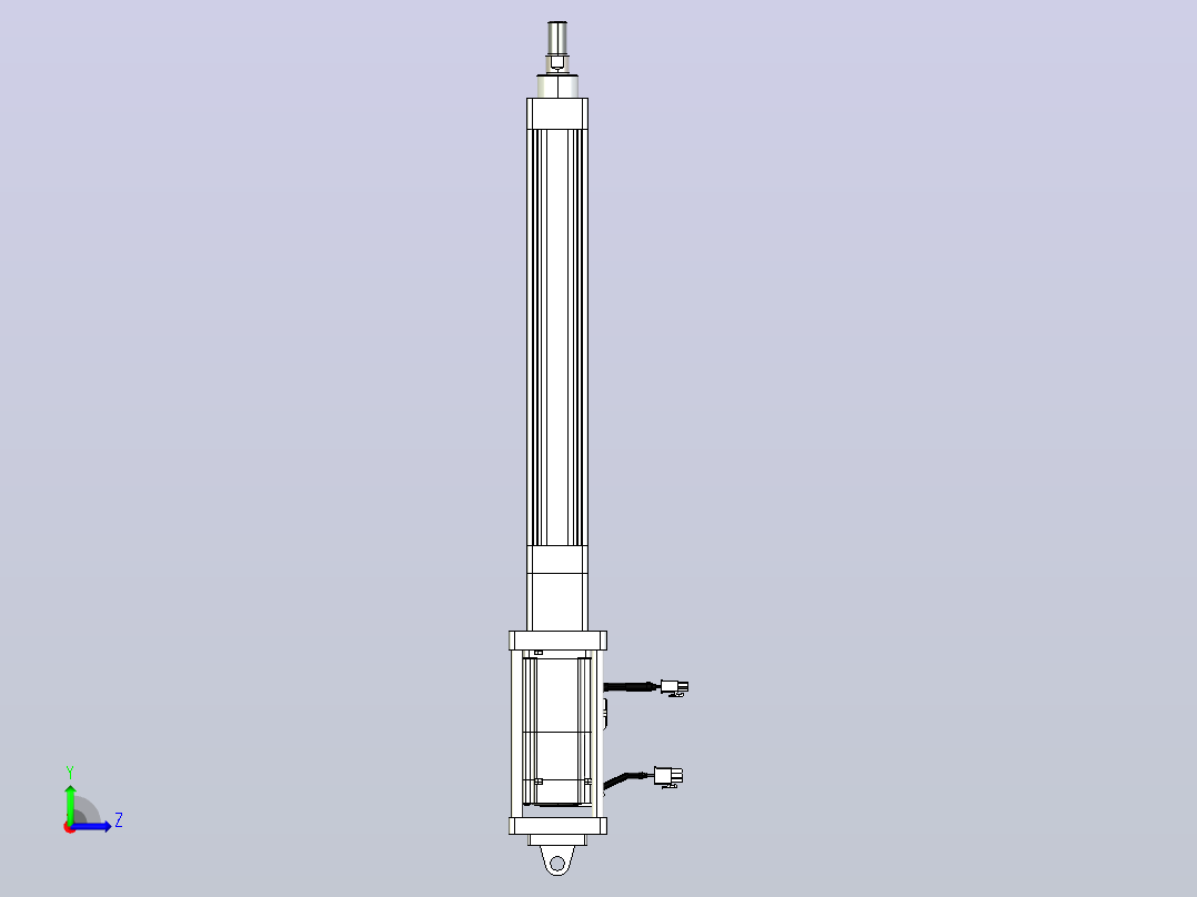 轻载电动缸TPA-ESR40-1210C-L250-M-CA-W-P40-C3左视图