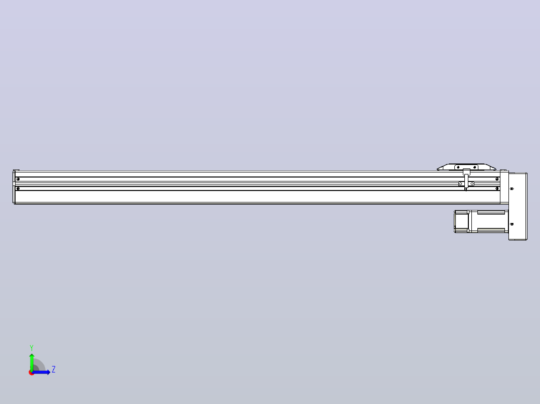 滚珠丝杠直线轴带导轨全封闭TPA-HCR-65S-1610C-L700-MP-C-P10-N3左视图