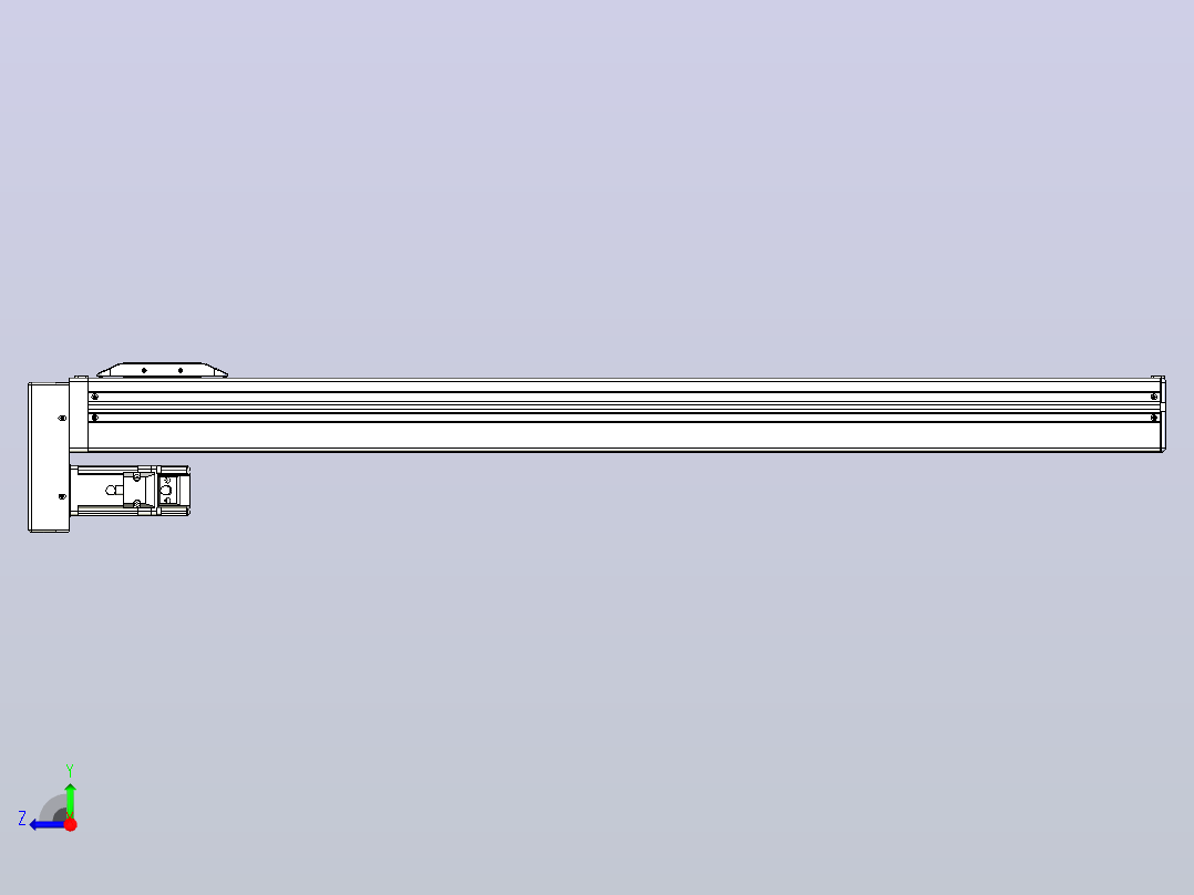 滚珠丝杠直线轴带导轨全封闭TPA-HCR-65S-1610C-L700-MP-C-P10-N3右视图