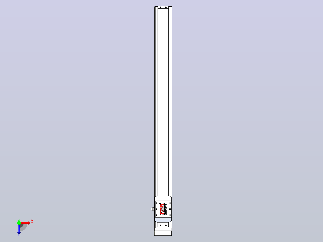滚珠丝杠直线轴带导轨全封闭TPA-HCR-65S-1610C-L700-MP-C-P10-N3俯视图