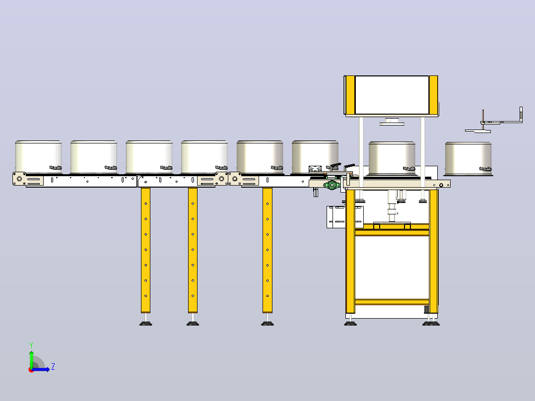 输送机 输送设备automatic-transfer-system-1-模型格式为 x_t左视图