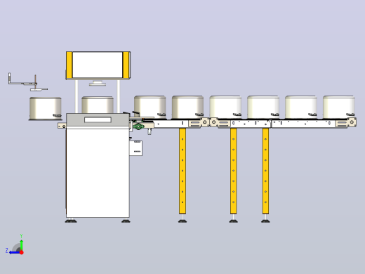 输送机 输送设备automatic-transfer-system-1-模型格式为 x_t右视缩略图