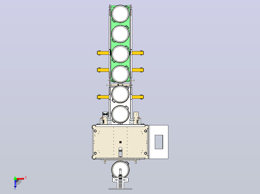 输送机 输送设备automatic-transfer-system-1-模型格式为 x_t俯视图