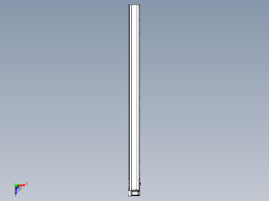 皮带直线轴半封闭可选导轨TPA-HNB-175D-140-L2600-LU-C-P75-N3俯视图