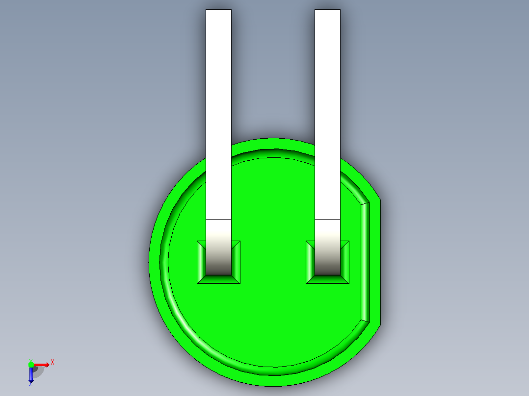 LED 5mm绿色俯视图