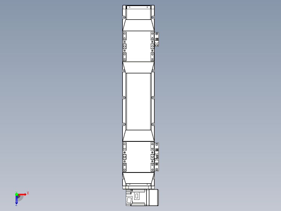 皮带直线轴双滑块型TPA-GCBS-120-P70-L100-RU-M20-N3俯视图