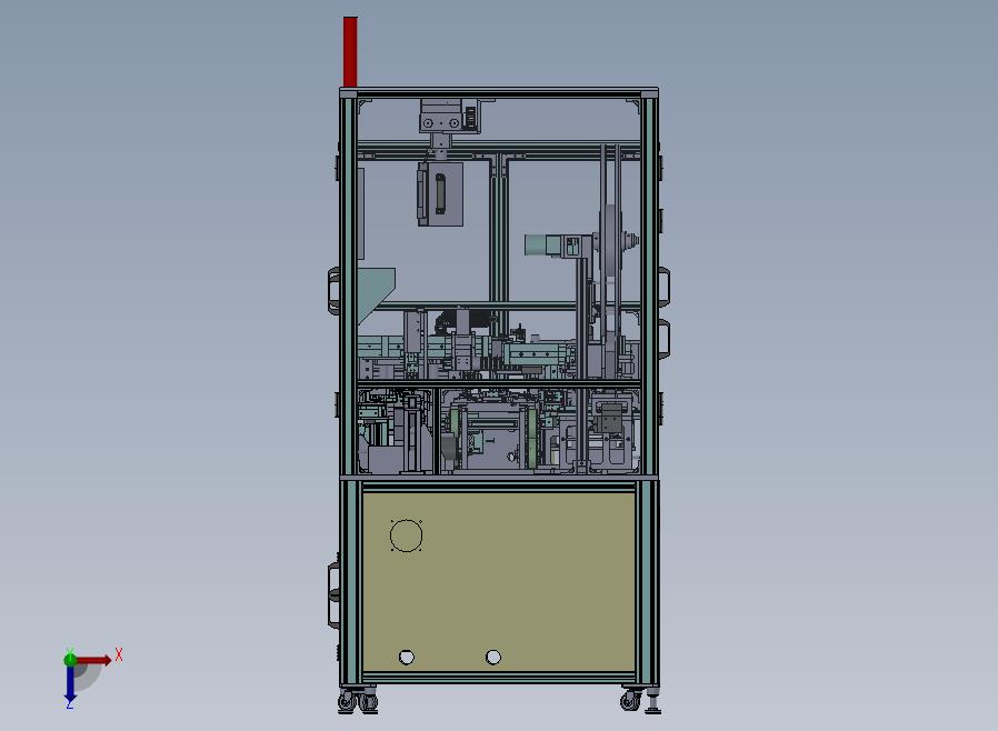 全自动裁切自动上料组装线俯视图