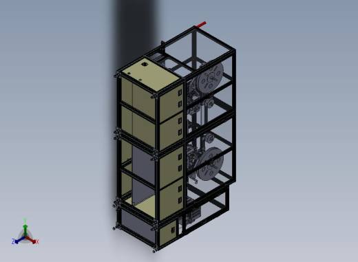 全自动裁切自动上料组装线正等轴测缩略图