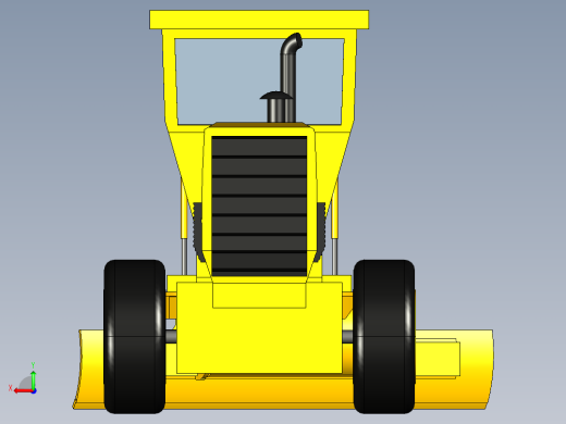 工程平整车3D模型3D模型后视缩略图