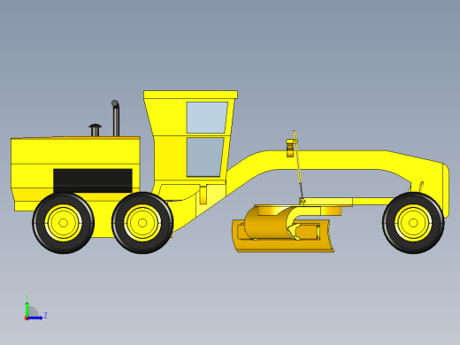 工程平整车3D模型3D模型左视缩略图