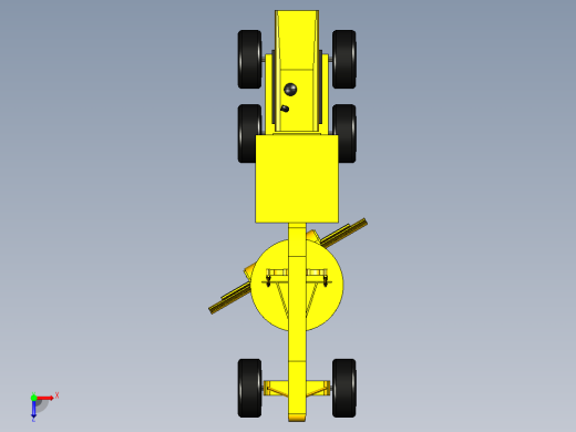 工程平整车3D模型3D模型俯视缩略图