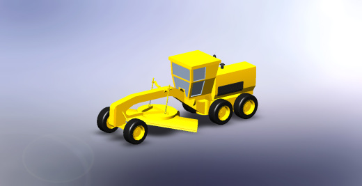 工程平整车3D模型3D模型缩略图