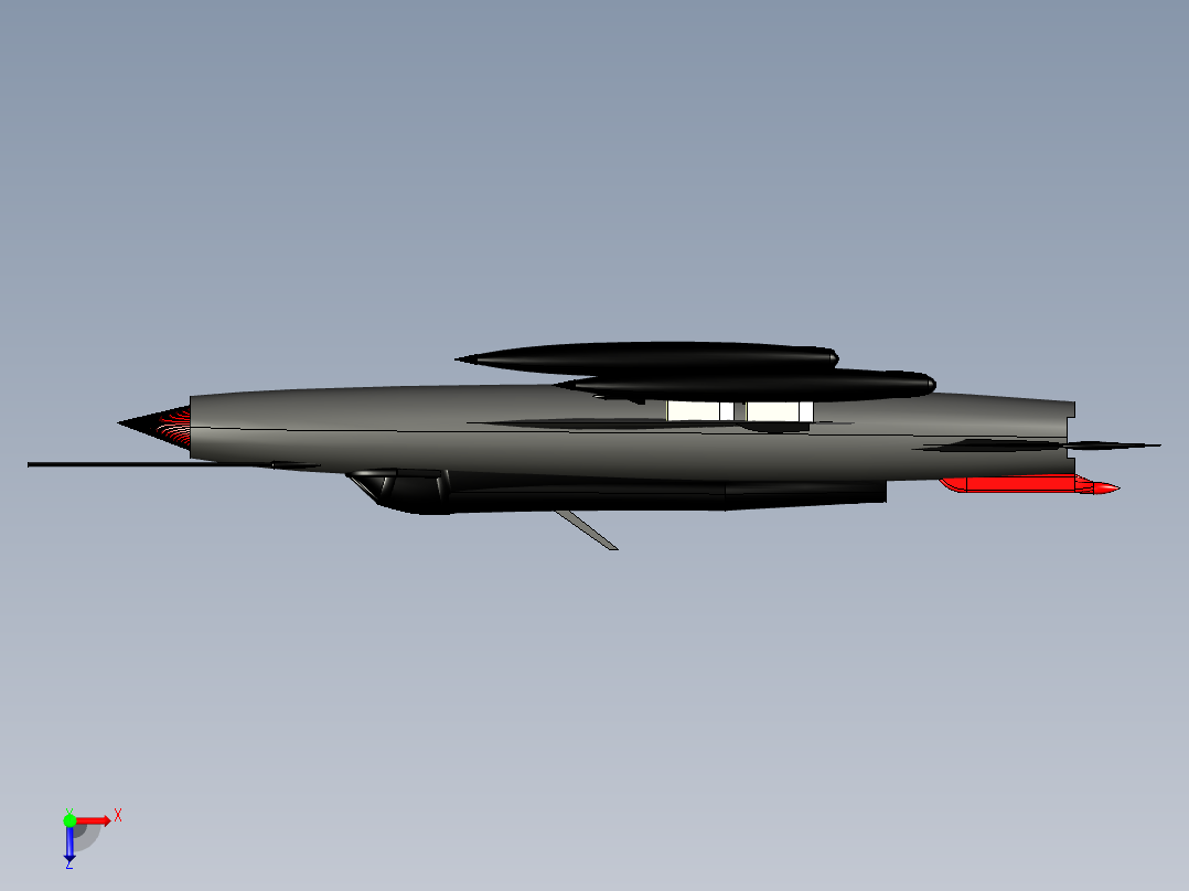 catia 米格-21战斗机俯视图