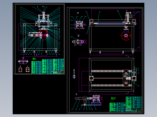 月球车车轮测试台CAD图