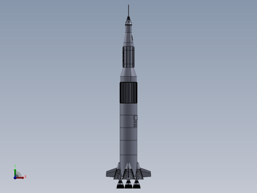 土星五号运载火箭简易模型前视缩略图