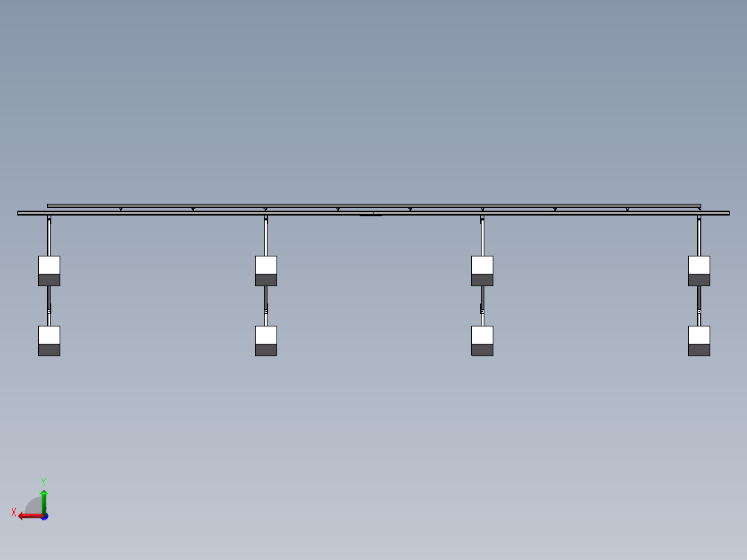 太阳能光伏架子后视图