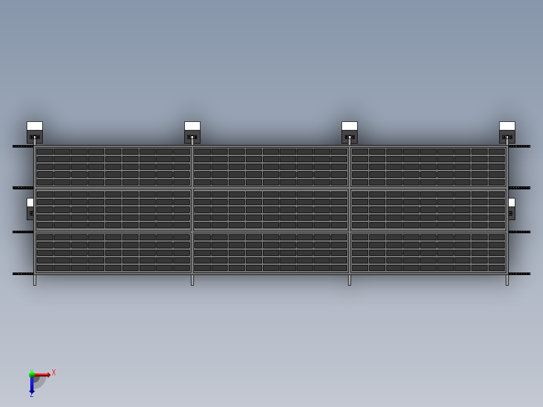 太阳能光伏架子俯视图