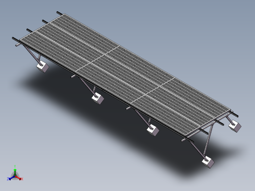 太阳能光伏架子正等轴测缩略图