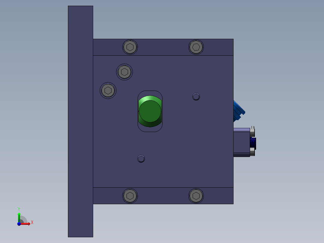 汽车刹车泵壳体前视图