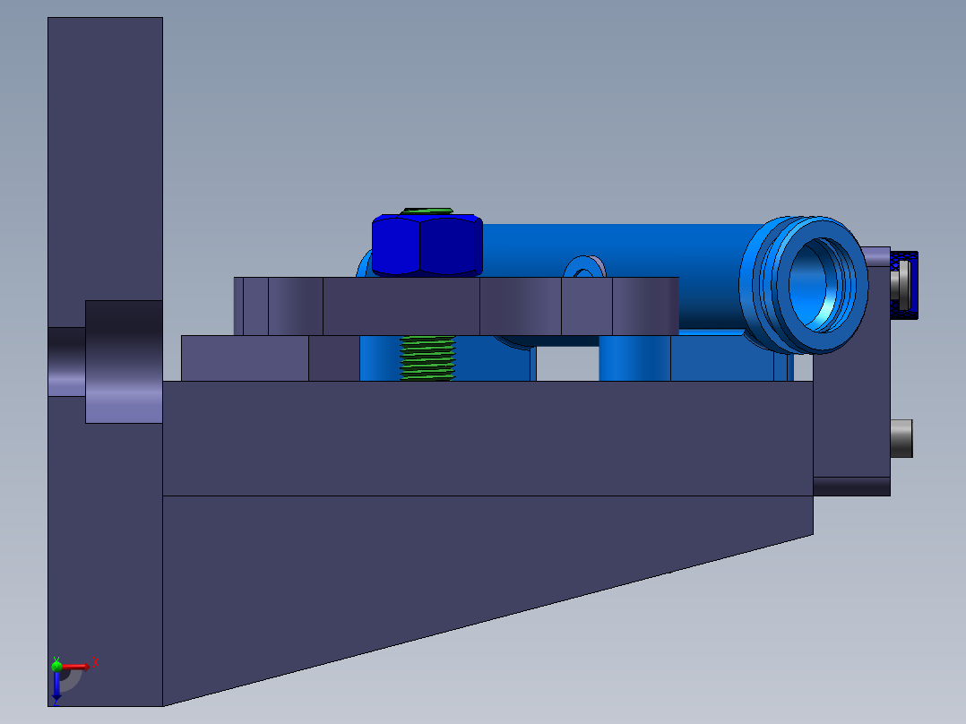 汽车刹车泵壳体俯视图