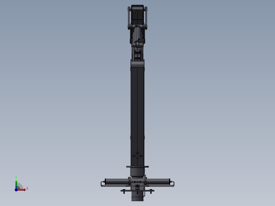 起重机机臂前视图