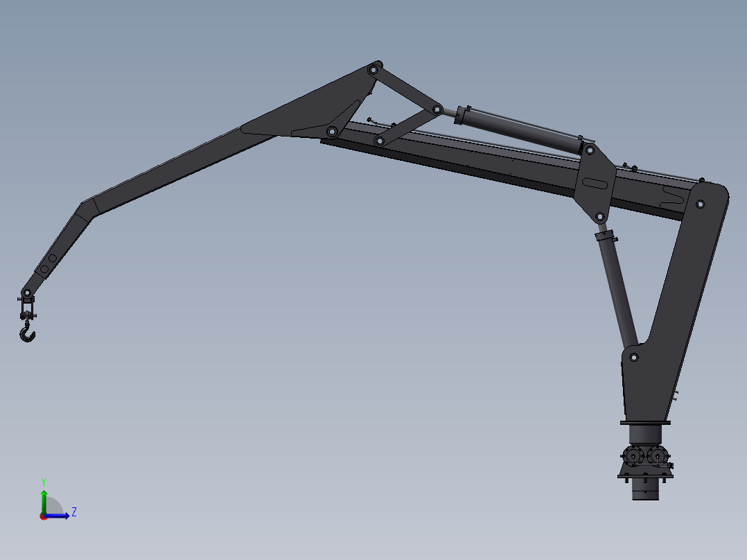 起重机机臂左视图