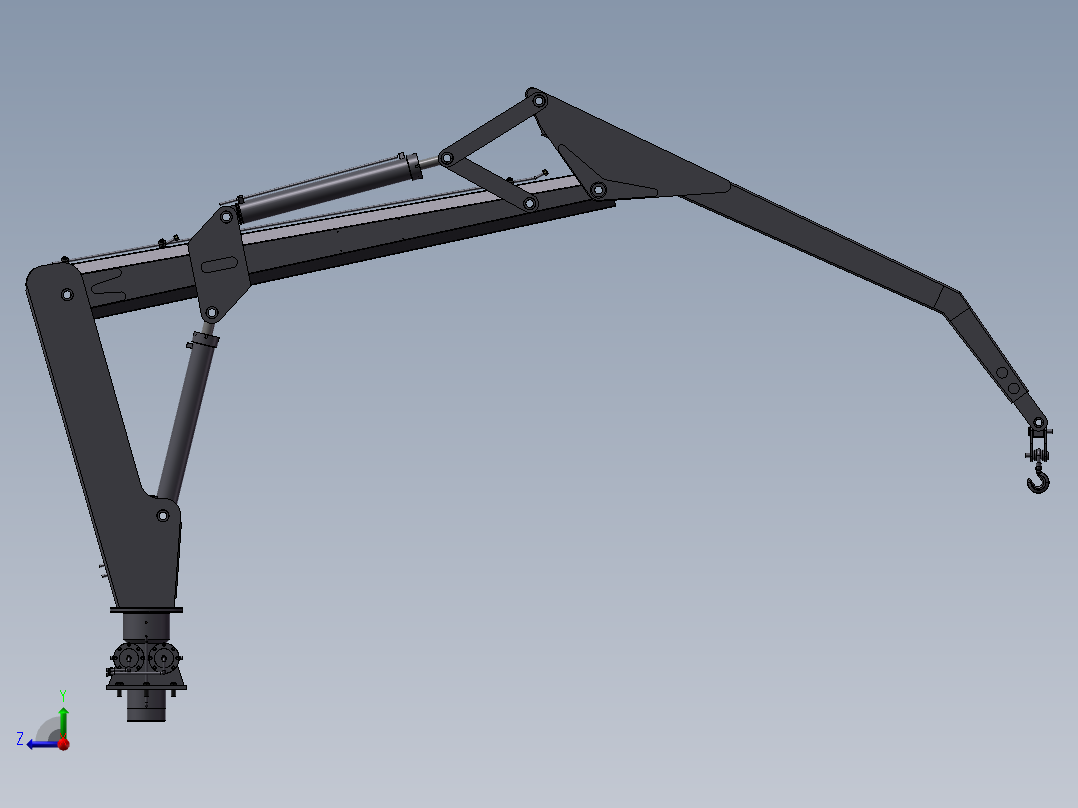 起重机机臂右视图