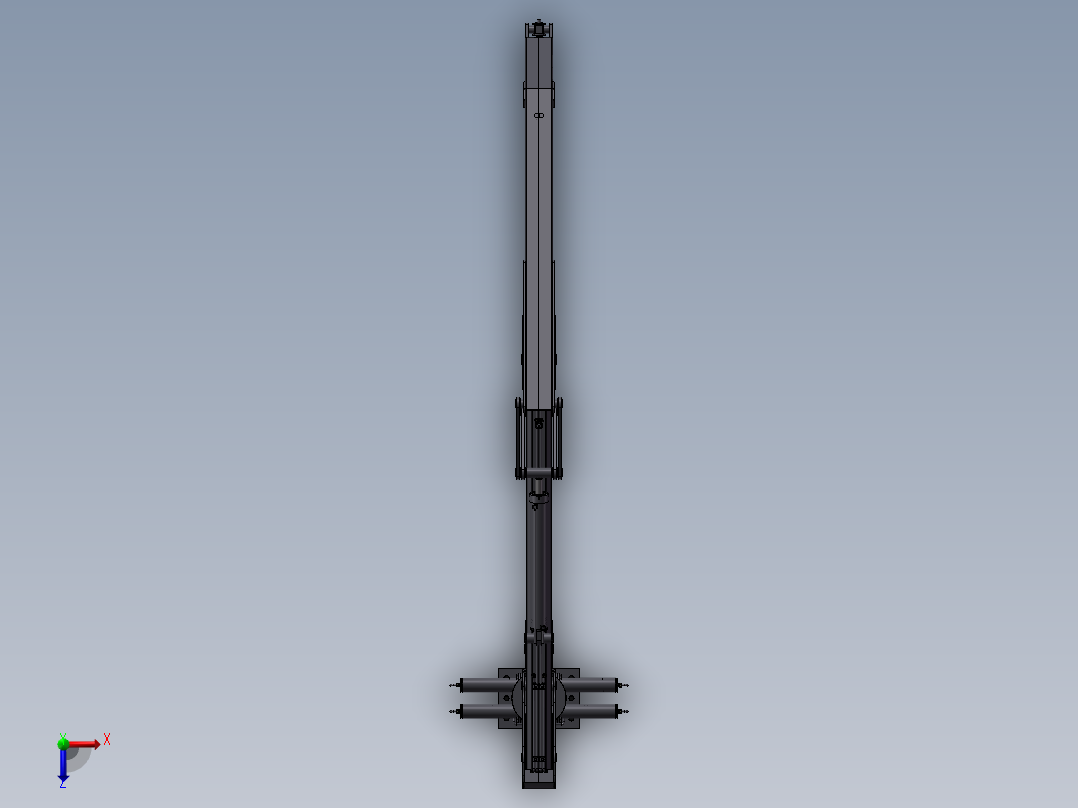 起重机机臂俯视图