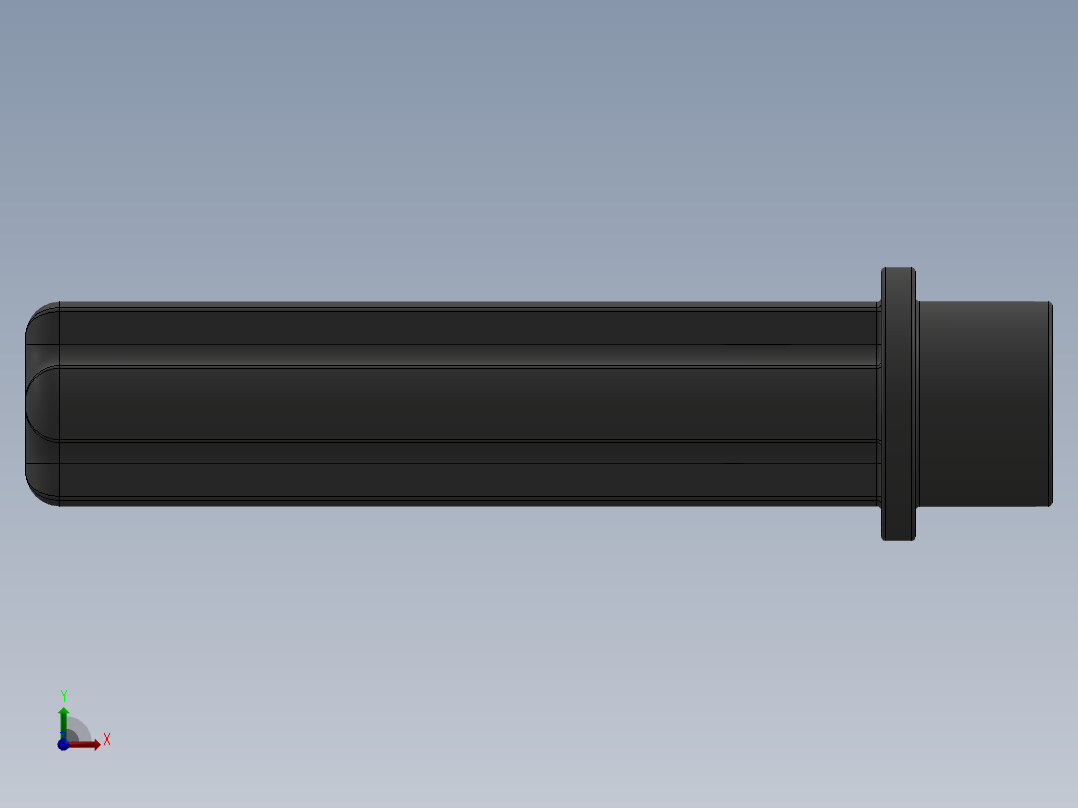 乐高机械组车桥-6587 OldDkGray Technic Axle 3 with Stud前视图