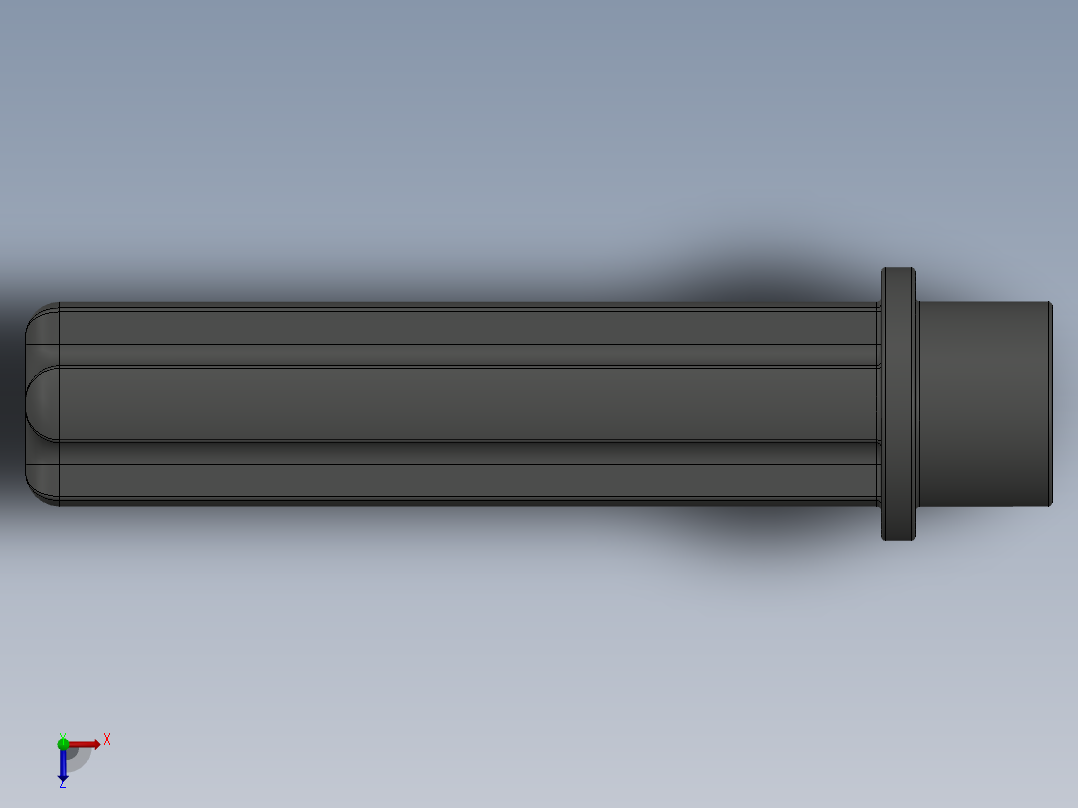 乐高机械组车桥-6587 OldDkGray Technic Axle 3 with Stud俯视图