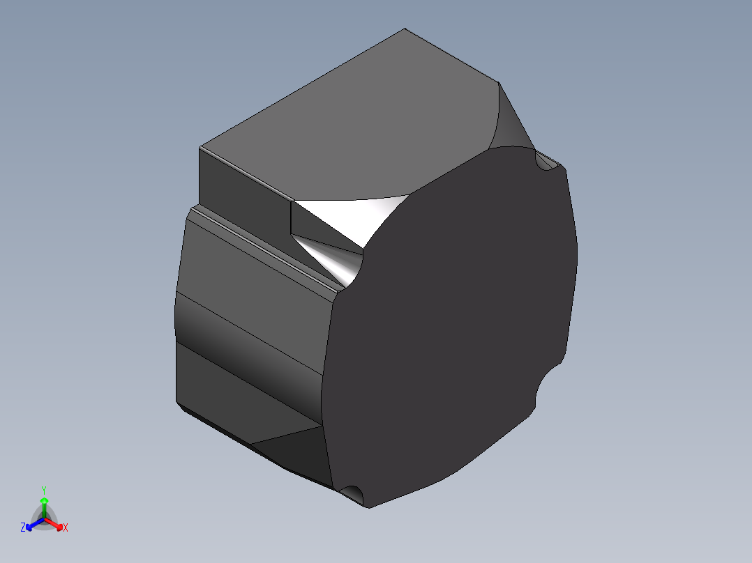 异步电机B_Lagerschild_070正等轴测图
