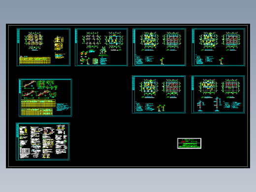 某地四层框架结构私人别墅结构设计施工图