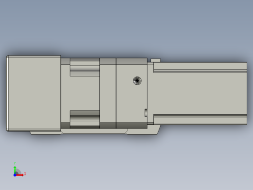 直线模组LHB17-L40-S1500-BL设计图纸前视缩略图