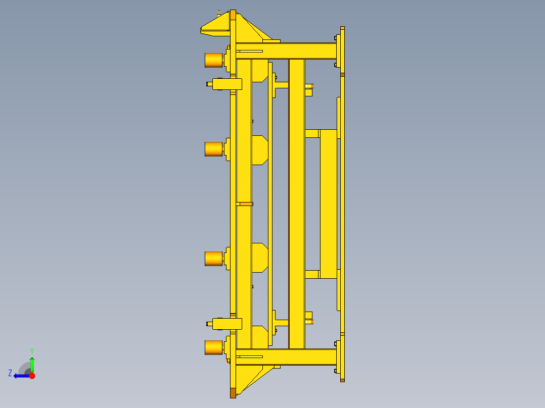 UG升降台模型右视图